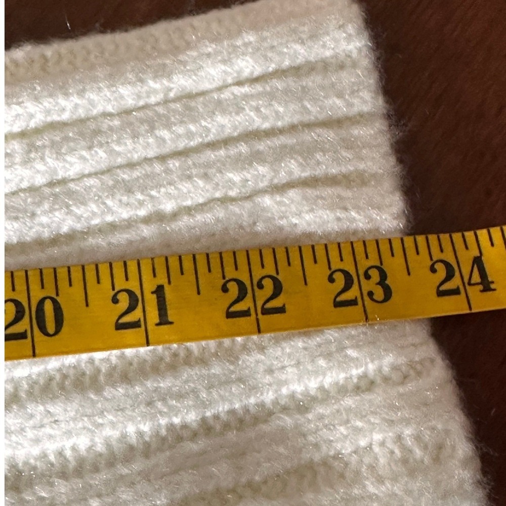 Farm Rio NWT SZMED Chunky Cable Knit PomPom Sweater Dress Cream Convertible Neck - Picture 14 of 16